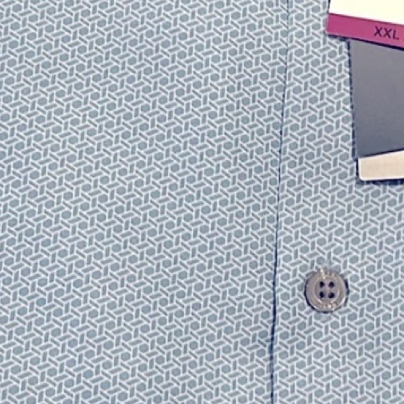 Perry Ellis Slim Fit Stretch Printed Spring Lake Button Up Down Dress Shirt 2XL - Picture 5 of 11